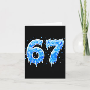 Tarjeta De Agradecimiento 67 Seis Siete 6-7 Hielo - Chiste de Brainrot Diver