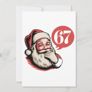 Tarjeta De Agradecimiento 6 7 Navidad Seis Siete Deterioro Mental Papá Noel