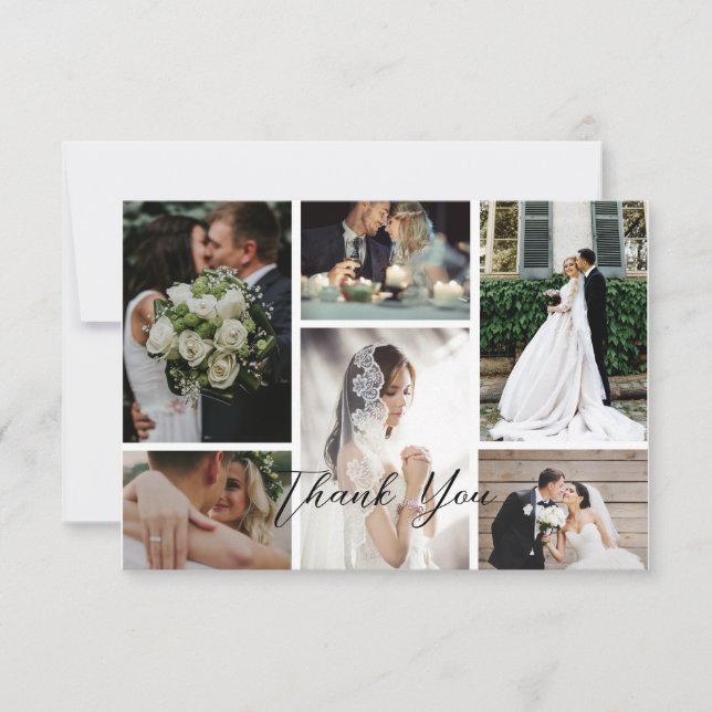 Tarjeta De Agradecimiento 6 Collage de fotos personalizadas Momentos favorit (Anverso)