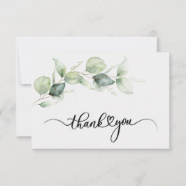 Tarjeta De Agradecimiento 75º cumpleaños Eucalyptus manos-Lettered Gracias