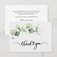 75º cumpleaños Eucalyptus manos-Lettered Gracias