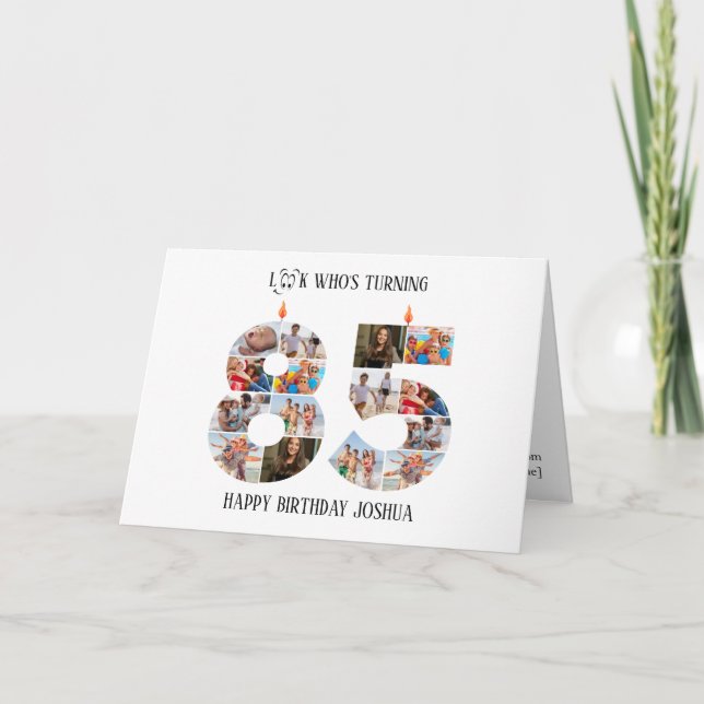 Tarjeta De Agradecimiento 85th Birthday Photo Card (Anverso)