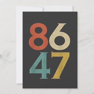 Tarjeta De Agradecimiento 86 47 Trump Retro de Guay contra Trump