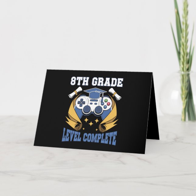 Tarjeta De Agradecimiento 8 Graduación completa de jugador de juegos de grad (Anverso)