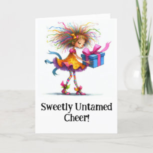 Tarjeta De Agradecimiento * 8 Navidades coloridos y singulares Chica regalo 