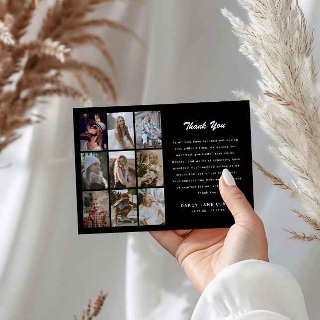 Tarjeta De Agradecimiento 9 Sensación de la cuadrícula fotográfica (Subido por el creador)