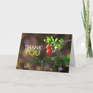 Tarjeta de agradecimiento a 2 Berries rojas