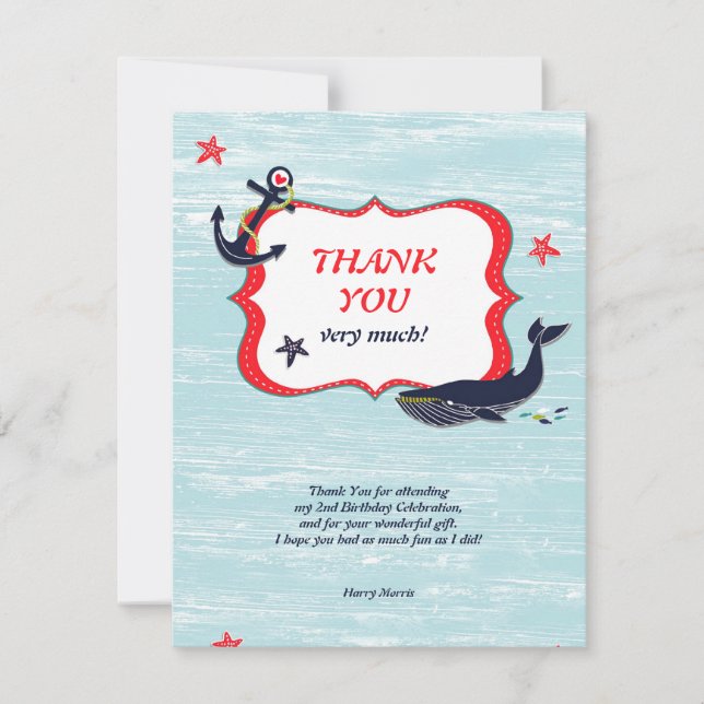 Tarjeta de agradecimiento a Anchor Whale (Anverso)
