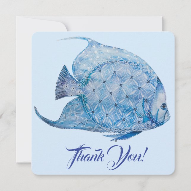 Tarjeta de agradecimiento a Angelfish de Batik Azu (Anverso)