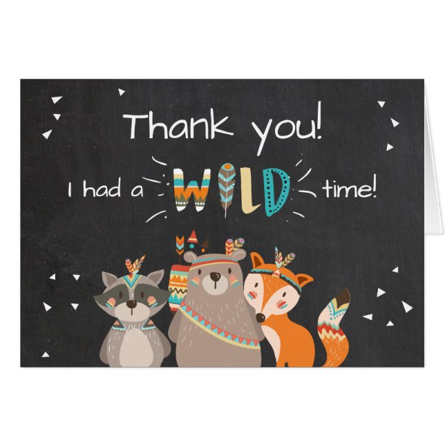 Tarjeta de agradecimiento a animales salvajes de u (Anverso (Horizontal))