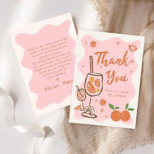 Tarjeta de agradecimiento a Aperol Spritz Bridal S
