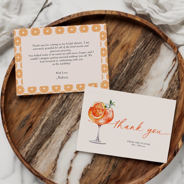 Tarjeta de agradecimiento a Aperol Spritz Bridal S (Subido por el creador)