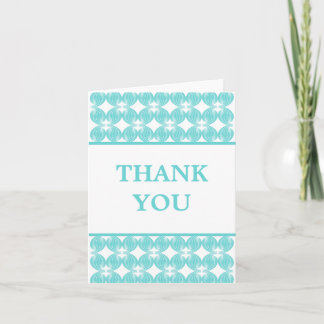 Tarjeta de agradecimiento a Aqua Modern Deco