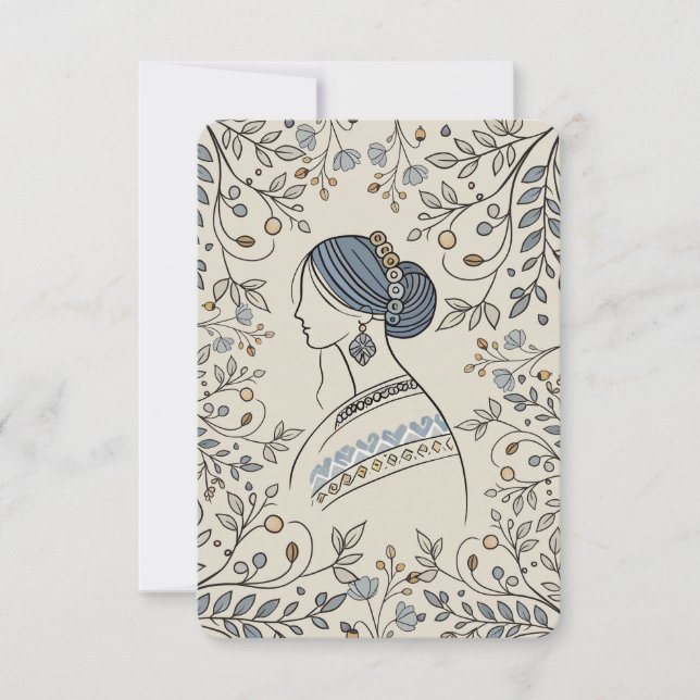 Tarjeta de agradecimiento a arte folklórico ucrani (Anverso)