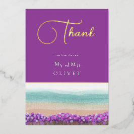 Tarjeta de agradecimiento a Azure Coast in Bloom B