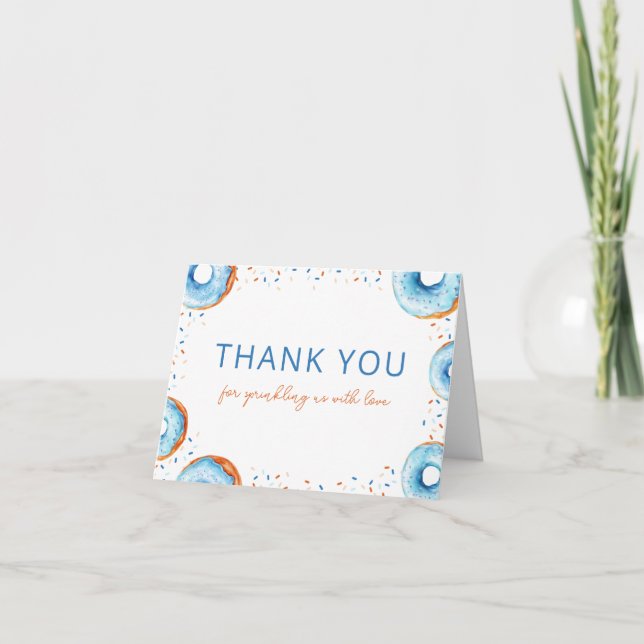 Tarjeta de agradecimiento a Bab SprinkFlat Bab Blu (Anverso)