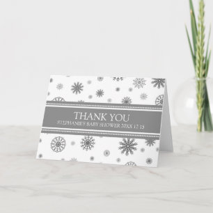 Tarjeta de agradecimiento a Baby Shower de inviern