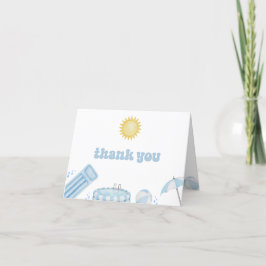 Tarjeta de agradecimiento a Baby Shower Fiesta del