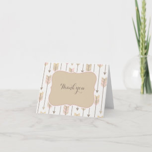 Tarjeta de agradecimiento a Baby Shower Rubor de A