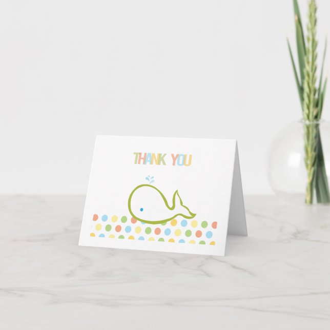 Tarjeta de agradecimiento a Baby Whale (Anverso)