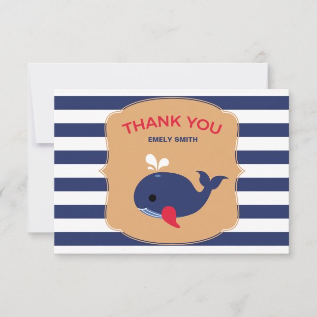 Tarjeta de agradecimiento a Baby Whale (Anverso)