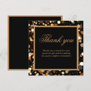 Tarjeta de agradecimiento a Black Elegant Dual Bir