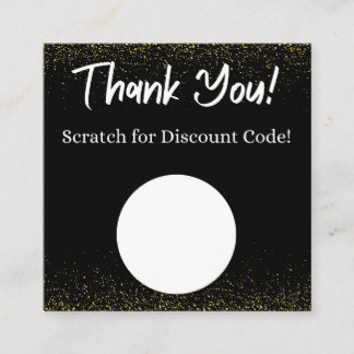 Tarjeta de agradecimiento a Black & Gold Discount 