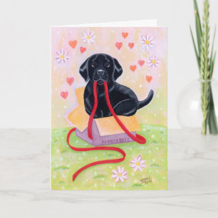 Tarjeta de agradecimiento a Black Labrador Puppy