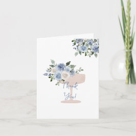Tarjeta de agradecimiento a Blue Bridal Shower