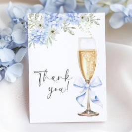 Tarjeta de agradecimiento a Blue Floral Bridal Sho