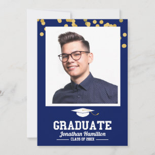 Tarjeta de agradecimiento a Blue Graduation Photo