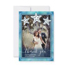 Tarjeta de agradecimiento a Boda de acuarela de ma