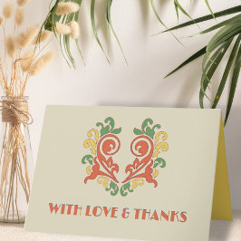 Tarjeta de agradecimiento a Boda de Art Nouveau