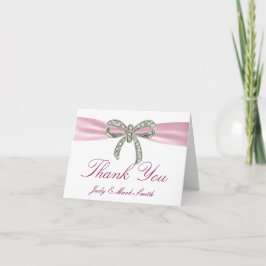Tarjeta de agradecimiento a Boda de Bow de Diamant