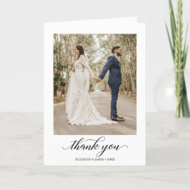 Tarjeta de agradecimiento a Boda de caligrafía mod