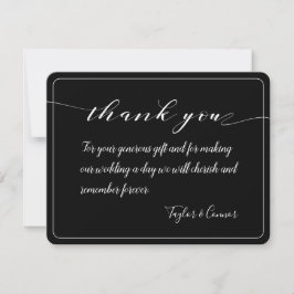 Tarjeta de agradecimiento a Boda de caligrafía rus
