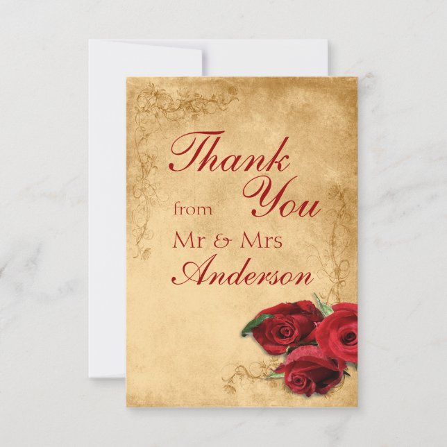 Tarjeta de agradecimiento a Boda de Caramelo Antig (Anverso)