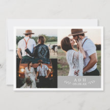 Tarjeta de agradecimiento a Boda de Collage de fot