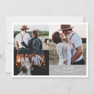 Tarjeta de agradecimiento a Boda de Collage de fot