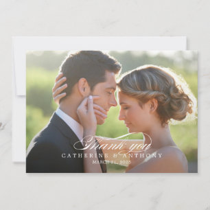 Tarjeta de agradecimiento a Boda de elegancia pura