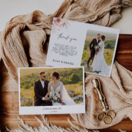 Tarjeta de agradecimiento a Boda de Flor Silvestre