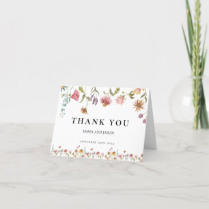 Tarjeta de agradecimiento a Boda de Flor Silvestre