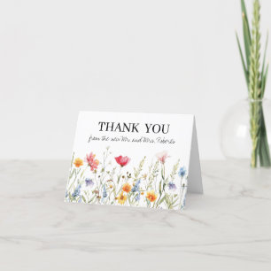 Tarjeta de agradecimiento a Boda de flores silvest