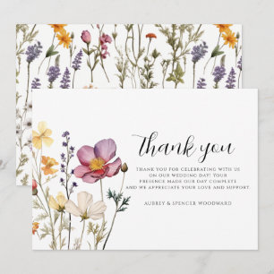 Tarjeta de agradecimiento a Boda de Flores Silvest
