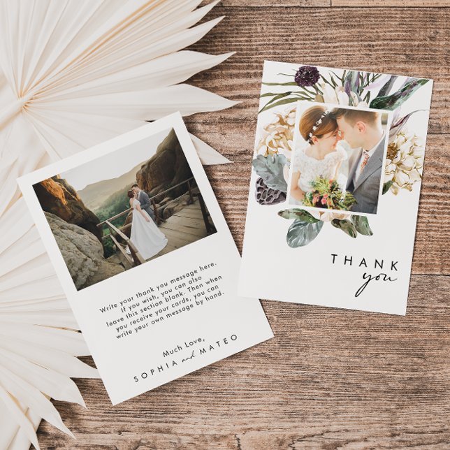 Tarjeta de agradecimiento a Boda de foto plana de  (Subido por el creador)