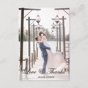 Tarjeta de agradecimiento a Boda de fotografía mod