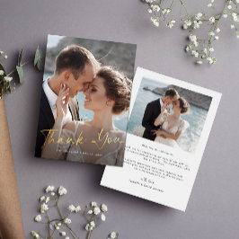 Tarjeta de agradecimiento a Boda de fotografía mod