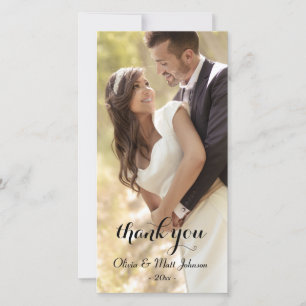 Tarjeta de agradecimiento a Boda de fotografías co
