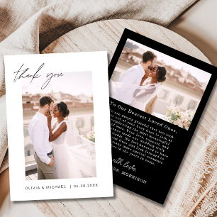 Tarjeta de agradecimiento a Boda de fotografías de