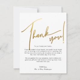 Tarjeta de agradecimiento a Boda de fotos de calig